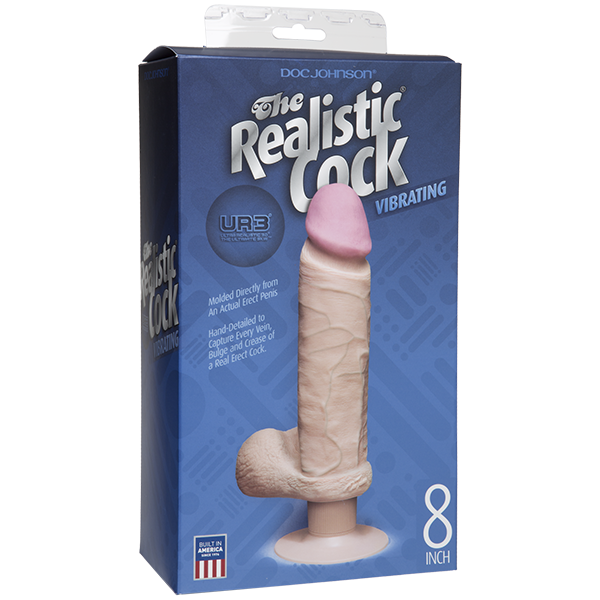 UR3 Realistic Vibrating Dildo 8.5 inch Insertable - Beige