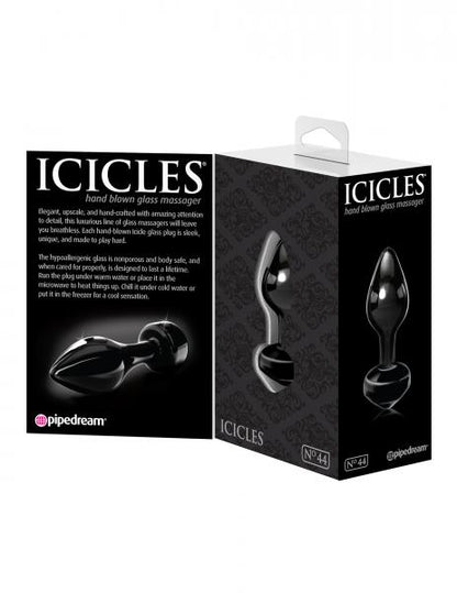 Icicles No. 44 Black Glass Butt Plug