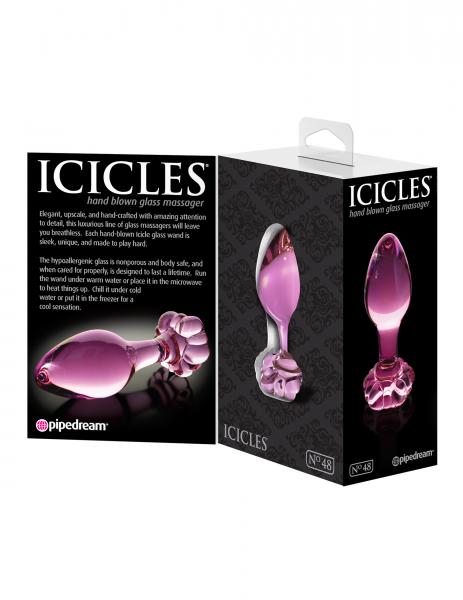 Icicles No 48 Pink Glass Butt Plug