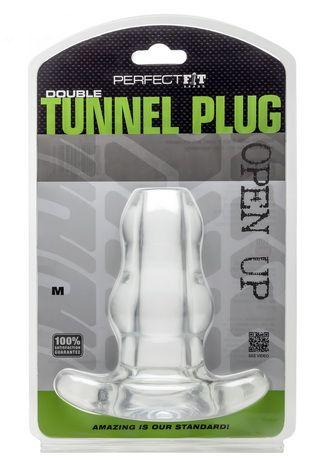 Double Tunnel Plug Medium Clear