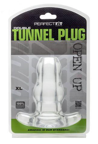 Double Tunnel Plug X-Large Clear