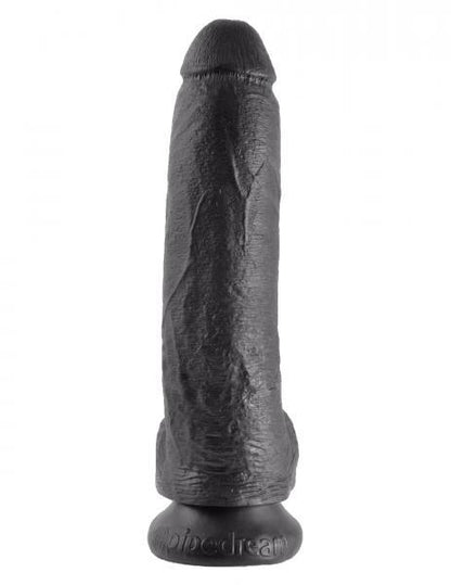 King Cock 9 inches Cock Balls Black