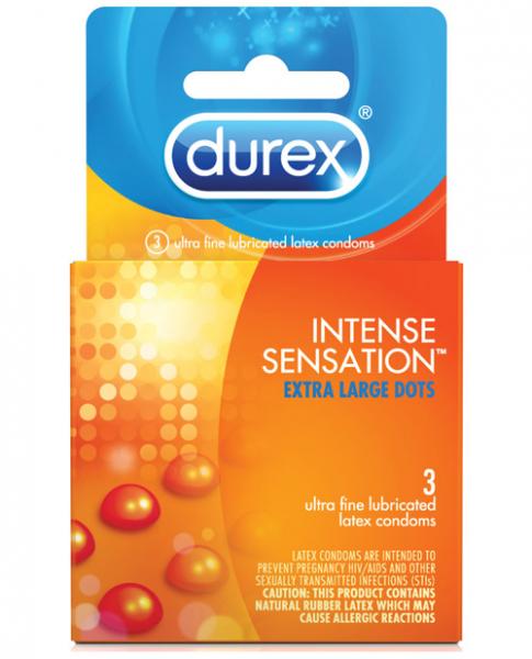 Durex Intense Sensation Extra Large Condoms Dots 3 Pack