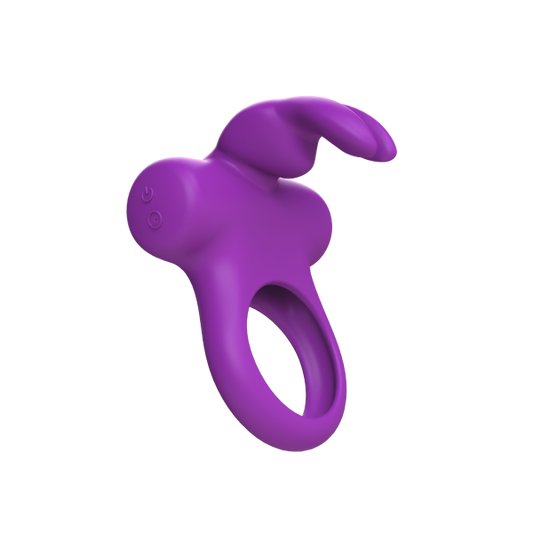 Frisky Bunny Vibrating Ring Purple