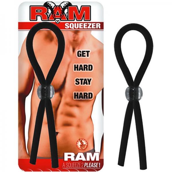 Ram Squeezer Black Cock Ring