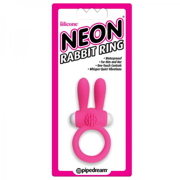 Neon Rabbit Ring Vibrator Pink