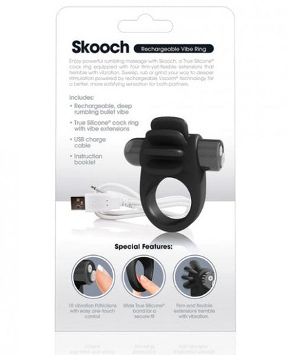 Charged Skooch Vibrating Ring Black