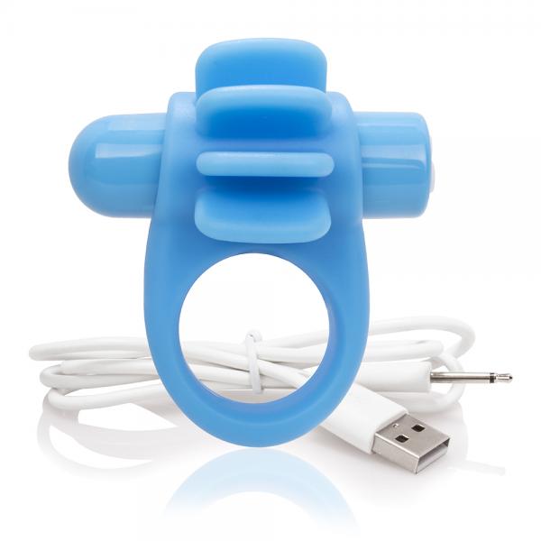 Charged Skooch Ring Blue Vibrating Cock Ring