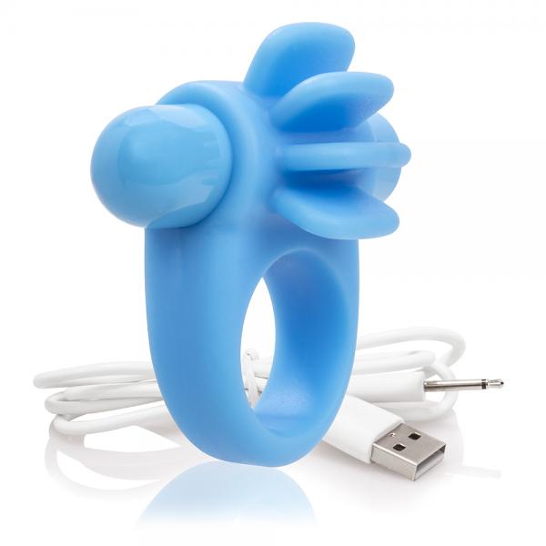 Charged Skooch Ring Blue Vibrating Cock Ring