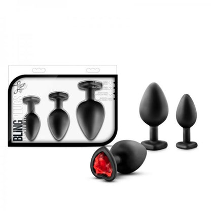 Bling Plugs Training Kit Black with Red Gems