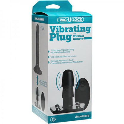 Vac-U-Lock Vibrating Plug with Wireless Remote