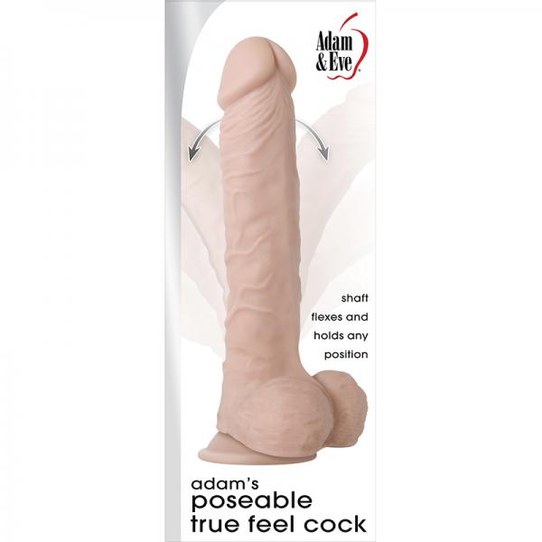 Adam's Poseable True Feel Cock Beige Dildo