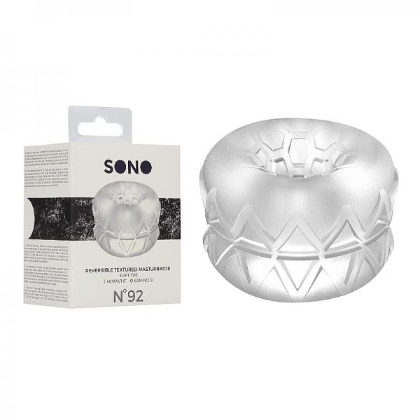 Sona N0. 92 - Reversible Textured Masturbator Clear